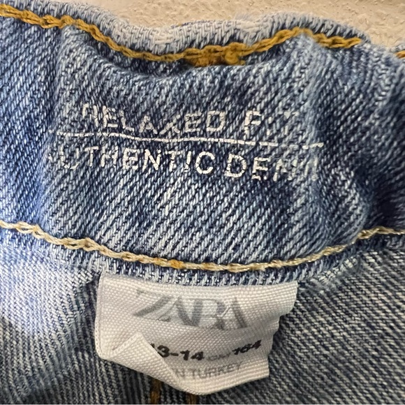 Zara Kids Relaxed Fit Authentic Denim Distressed Jeans - Picture 4 of 4